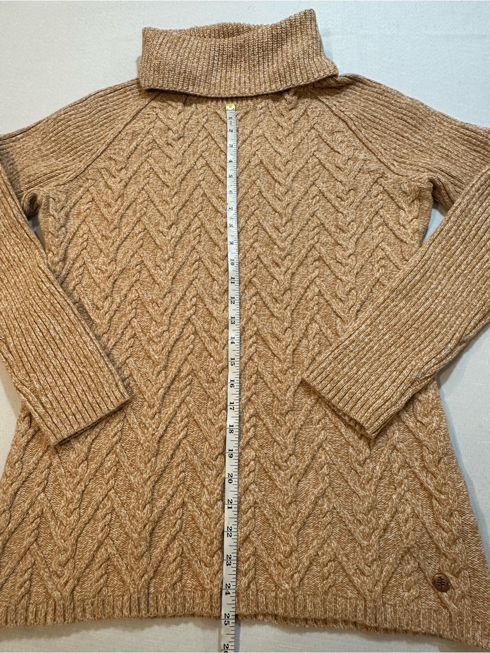 Royal Robbins Cable Knit Turtleneck Sweater Large - Picture 7 of 12